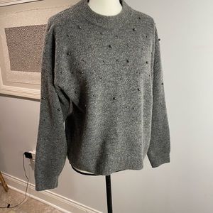 H&M Basic Womens Sweater S Crew Neck Gray Long Sleeves